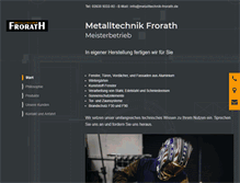 Tablet Screenshot of metalltechnik-frorath.de